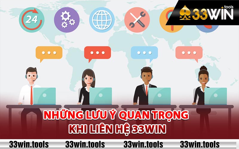 Liên Hệ 33Win - Dịch Vụ Khách Hàng Luôn Sẵn Sàng 24/7 3 Những lưu ý quan trọng khi liên hệ 33Win